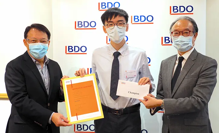 Accounting student wins the championship in the 2020 BDO Best Intern Scholarship Contest