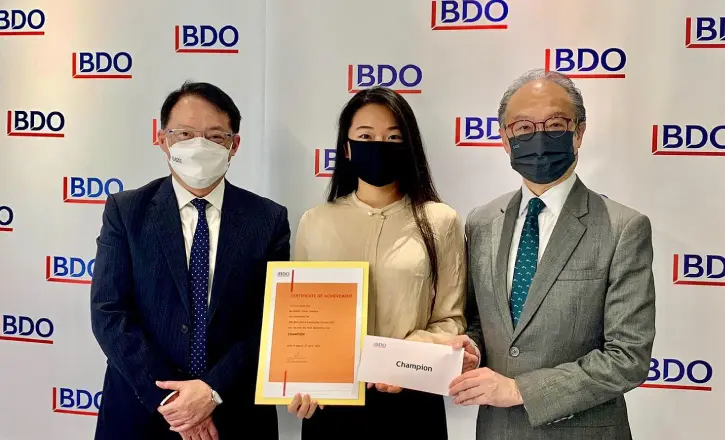 专业会计学生于 BDO 最优秀实习生奖学金比赛夺冠