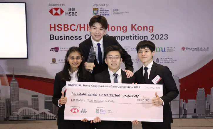 HKMU business students seize 2nd runner-up in business case competition