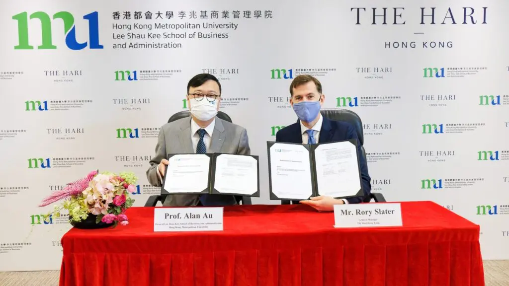 香港都会大学与The Hari Hong Kong酒店签订备忘录丰富学生於款待业的学习体验