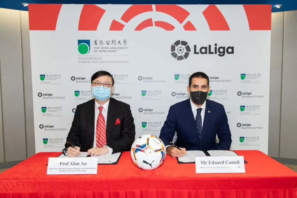 公开大学与西班牙职业足球联盟LaLiga签署协议支持培育未来体育领袖