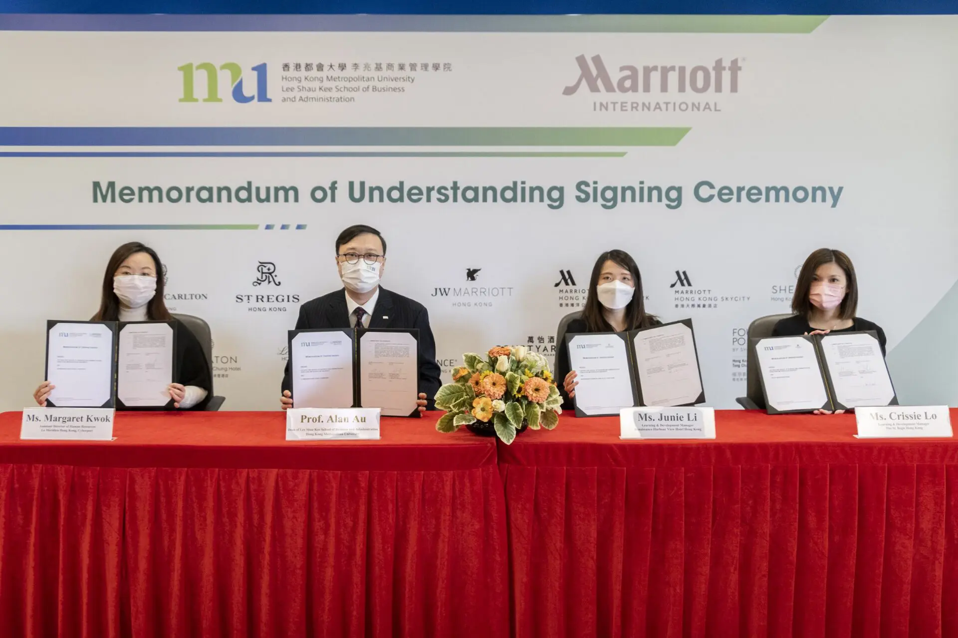 HKMU signs MOU with Marriott International Hong Kong to nurture talents for tourism and hospitality industry