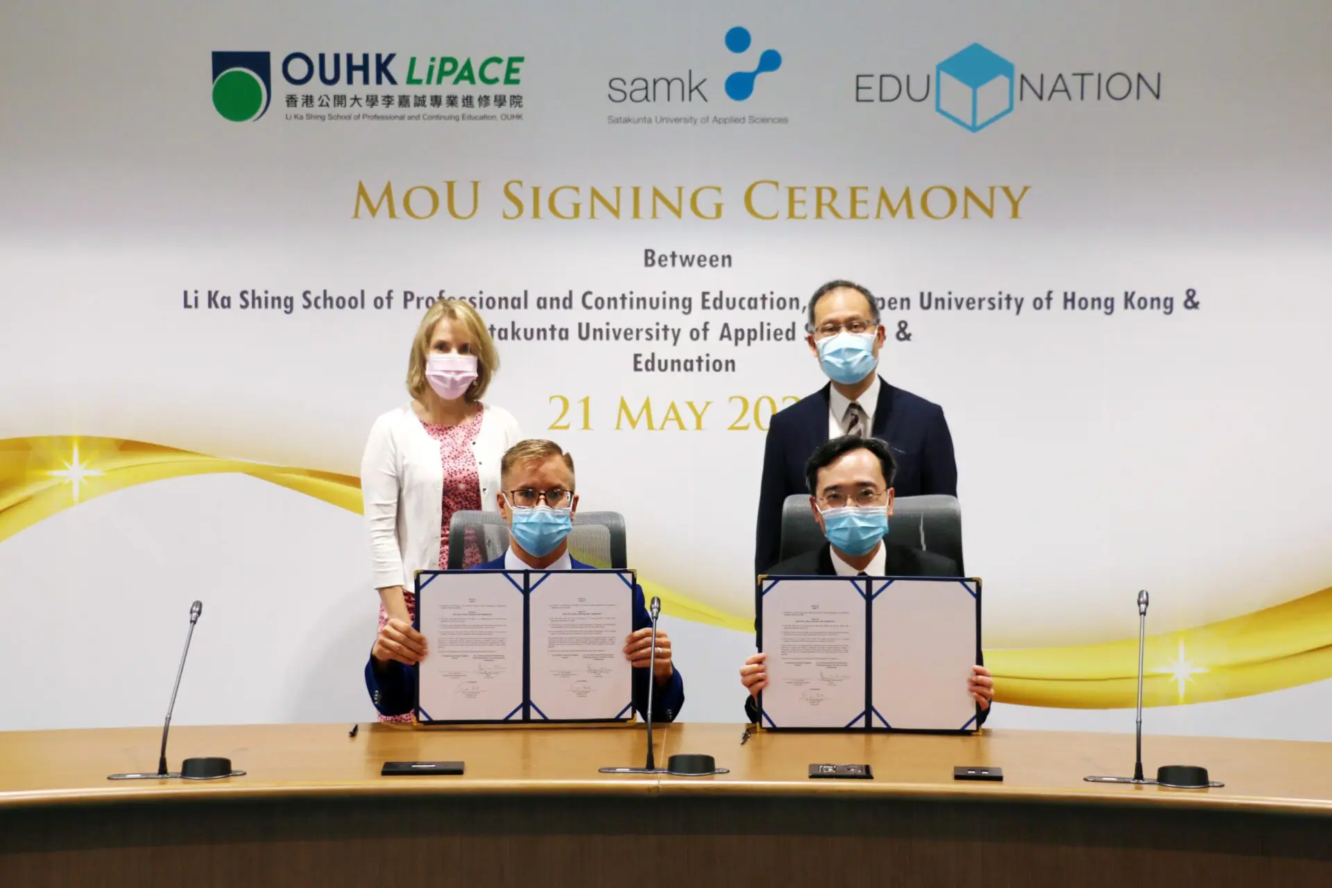 LiPACE of The Open University of Hong Kong signs MOU with Satakunta University of Applied Science and Edunation to promote the advancement of academic excellence and cross-cultural understanding between Finland and Hong Kong