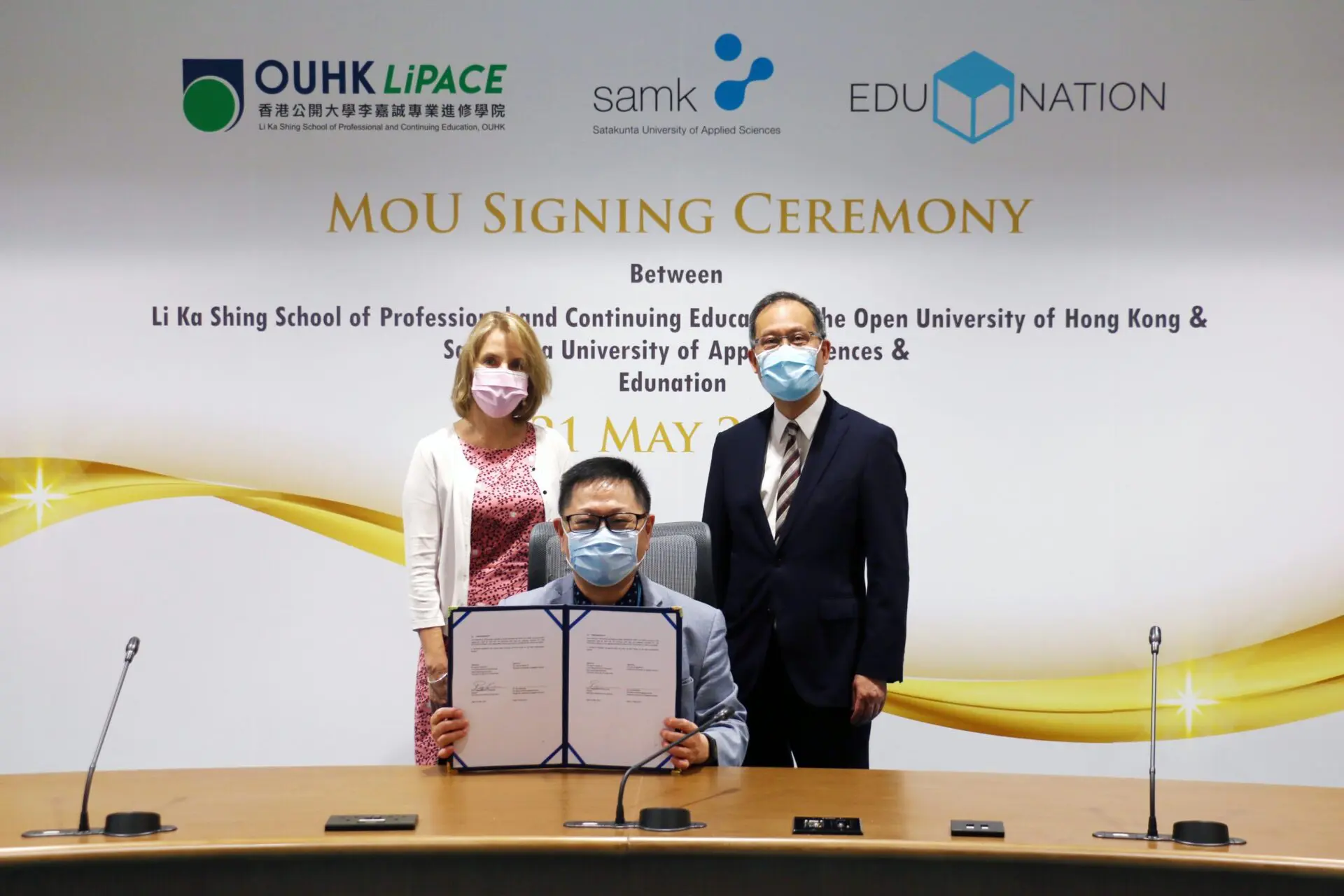 LiPACE of The Open University of Hong Kong signs MOU with Satakunta University of Applied Science and Edunation to promote the advancement of academic excellence and cross-cultural understanding between Finland and Hong Kong
