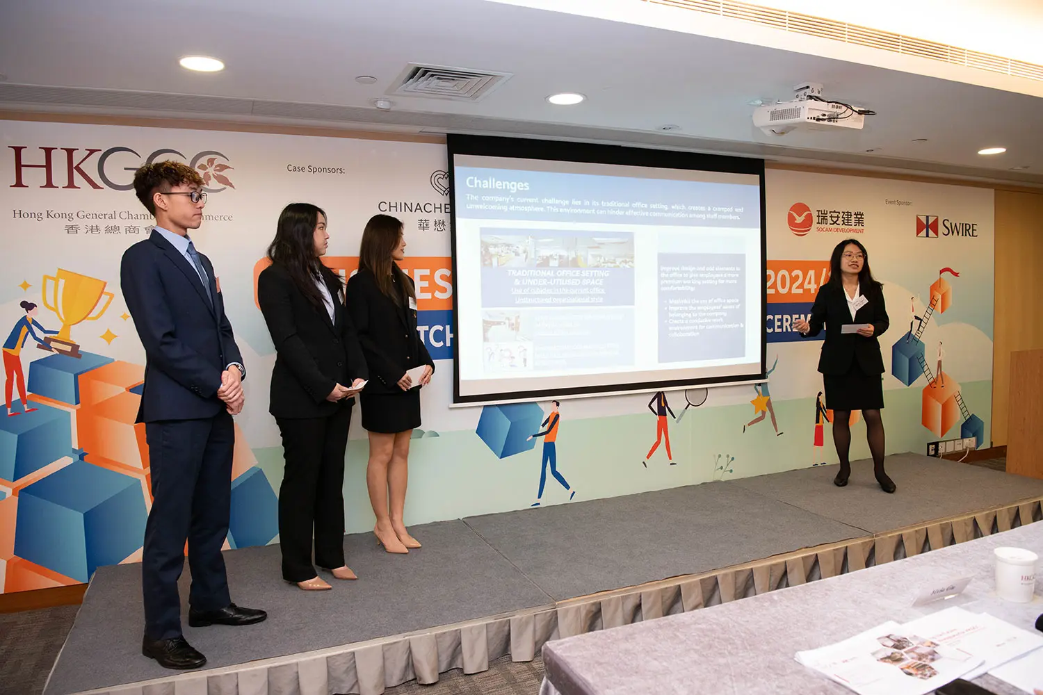 Business student team shines with second place in the HKGCC Business Case Competition