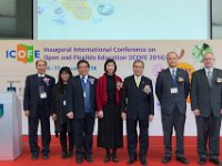 iCOFE2014 0143 : Dr Eva Tsang, Dr K C LI, Dr K S Yuen, Ms Michelle Li, OpeningCeremony, Prof. John C Y Leong, Prof. Leung Chun Ming